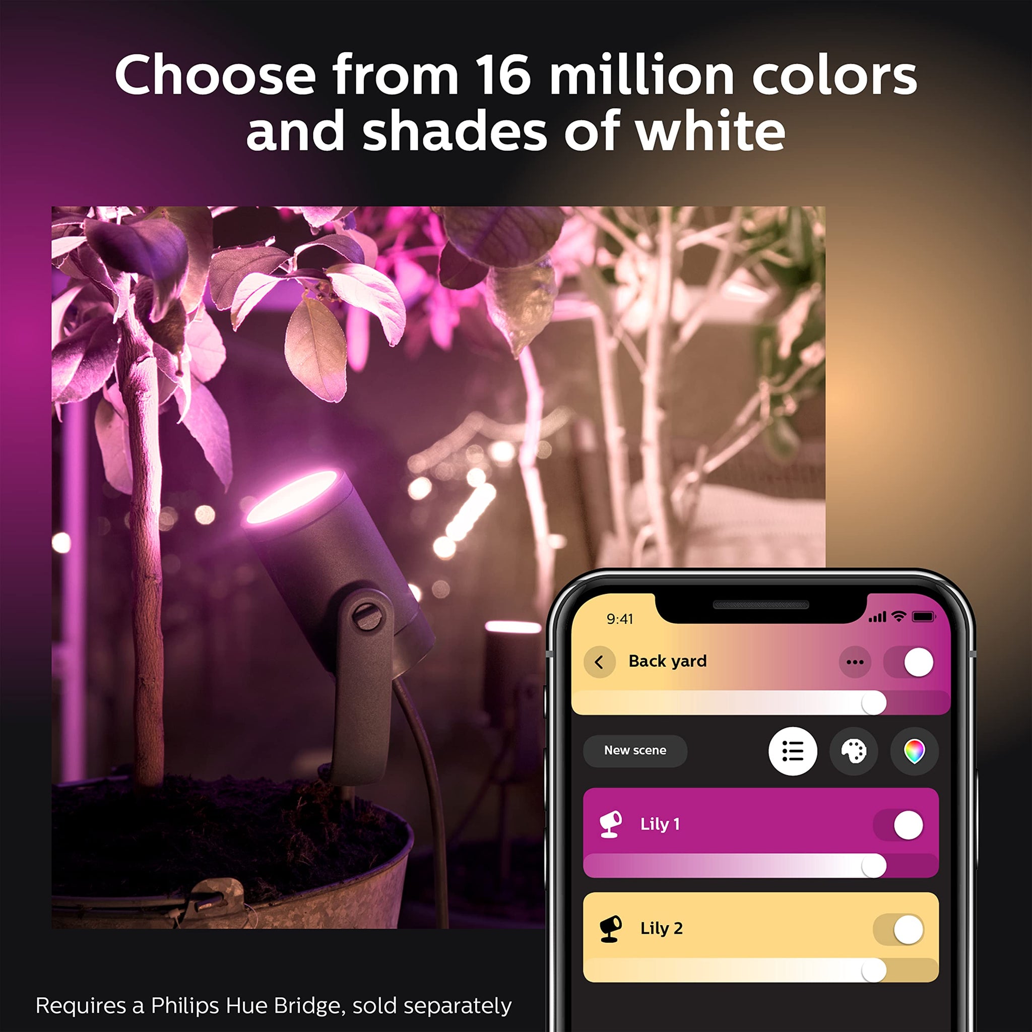 Philips Hue Lily Outdoor Smart Spot Lights for Ambiance
