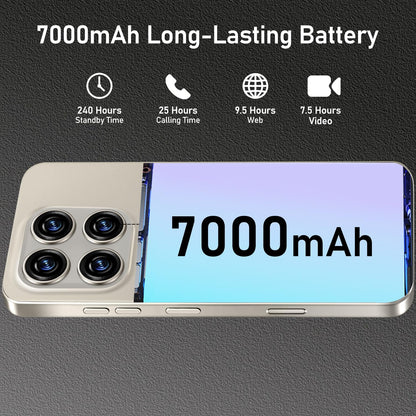 MMY 16PROMA X Unlocked Phone 6.99in HD Android 14 7000mAh 5G 16GB 512GB Deep Blue