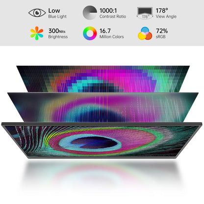 MNN 15.6 Inch Portable Monitor FHD 1080P IPS USB C HDMI