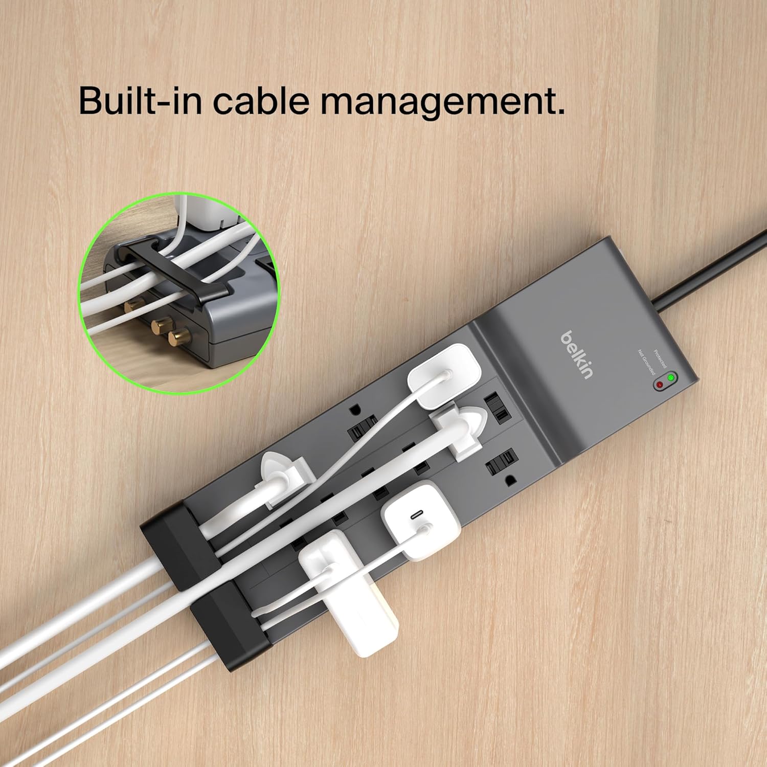 Belkin 12 Outlet Surge Protector Power Strip With 8ft Cable