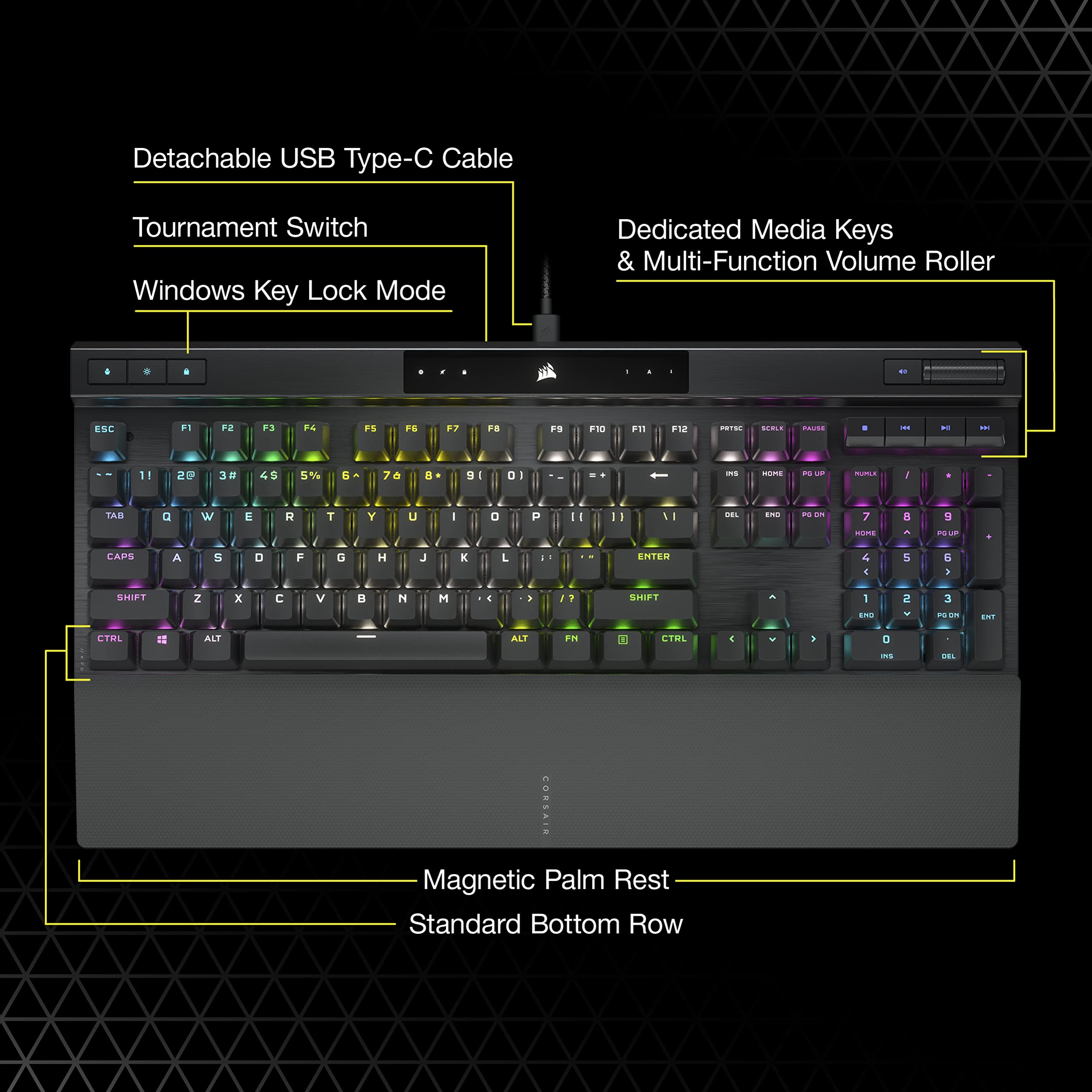Corsair K70 RGB Pro Mechanical Gaming Keyboard With Hyper Polling