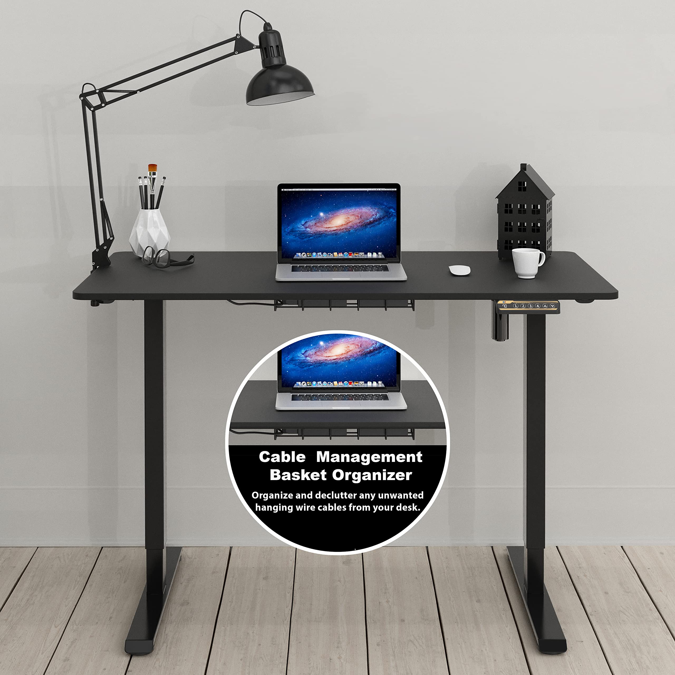 Electric Height Adjustable Desk with Cable Management