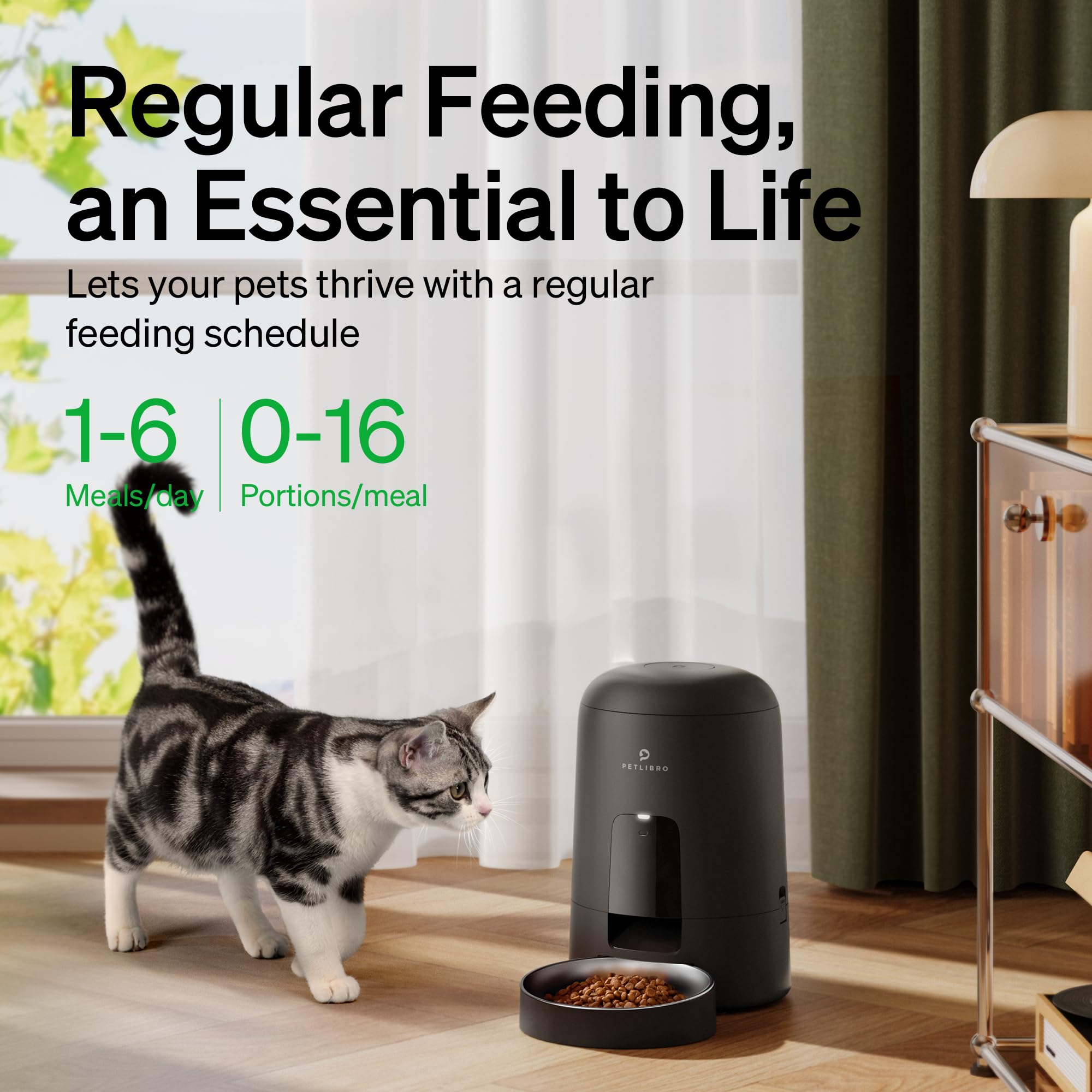 Smart Wi-Fi Cat Feeder with 30 Day Battery Life