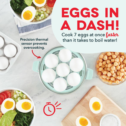 Dash Rapid Egg Cooker 6 Egg Capacity Auto Shut Off Aqua