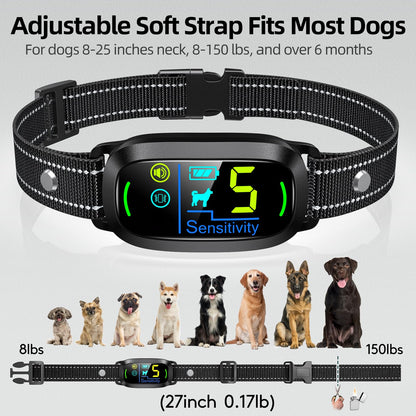Rechargeable Dog Bark Collar with Adjustable Sensitivity Levels