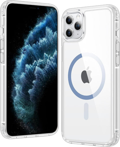 FNTCASE IPhone 16 Case Clear Magnetic MagSafe Screen Protector Drop Proof Rugged