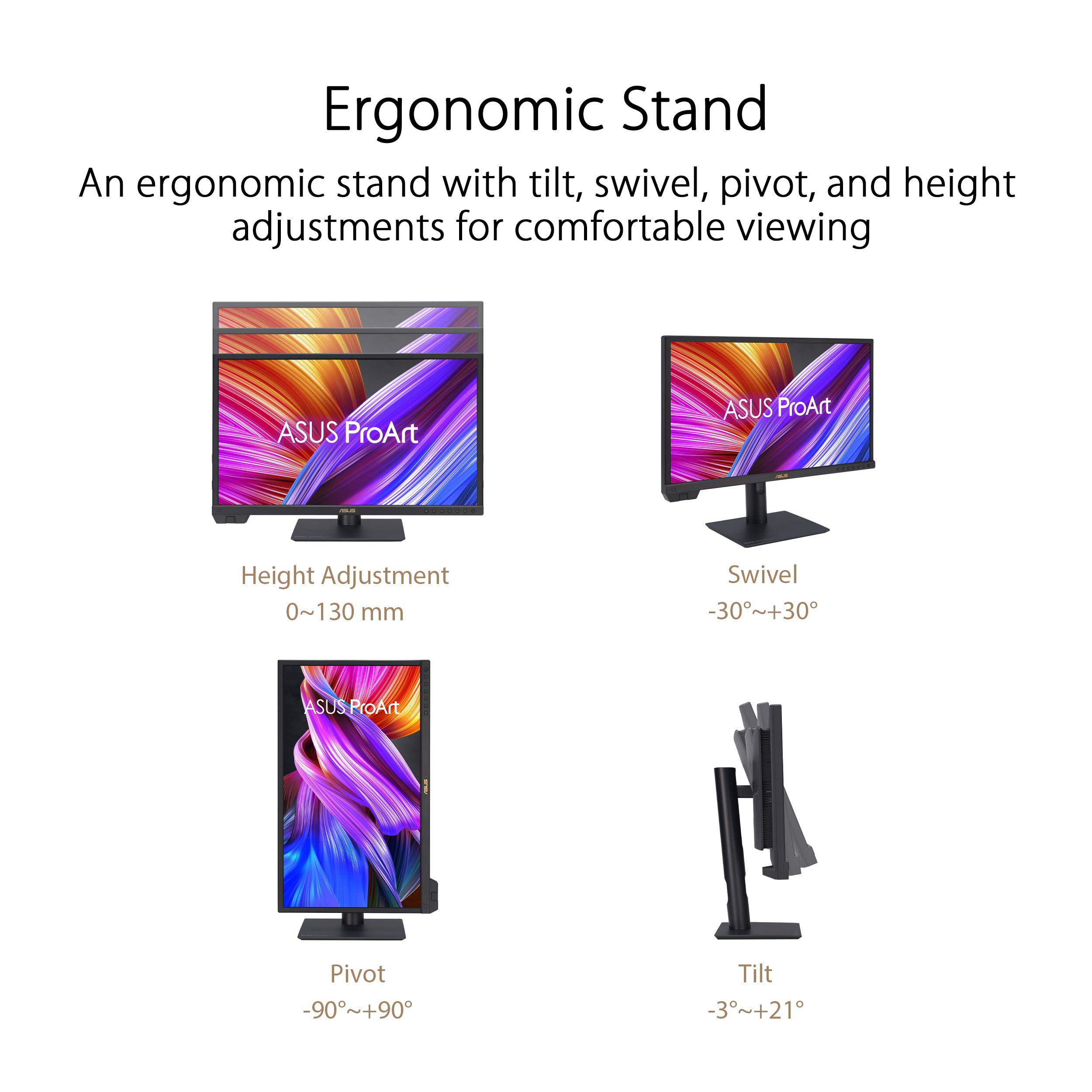 ASUS ProArt 24 Inch Monitor with 100 Percent sRGB Accuracy