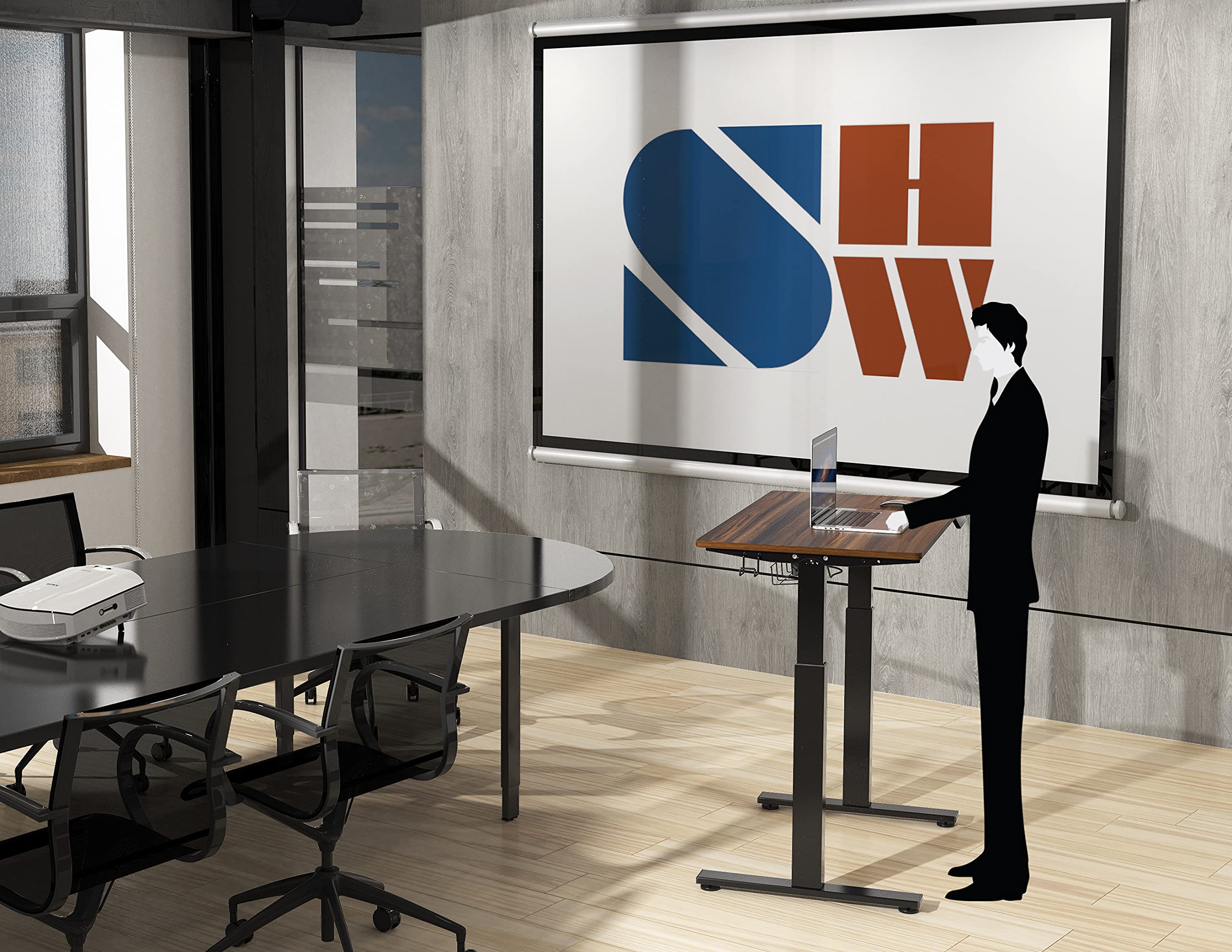 Height Adjustable Standing Desk with Memory Preset Feature