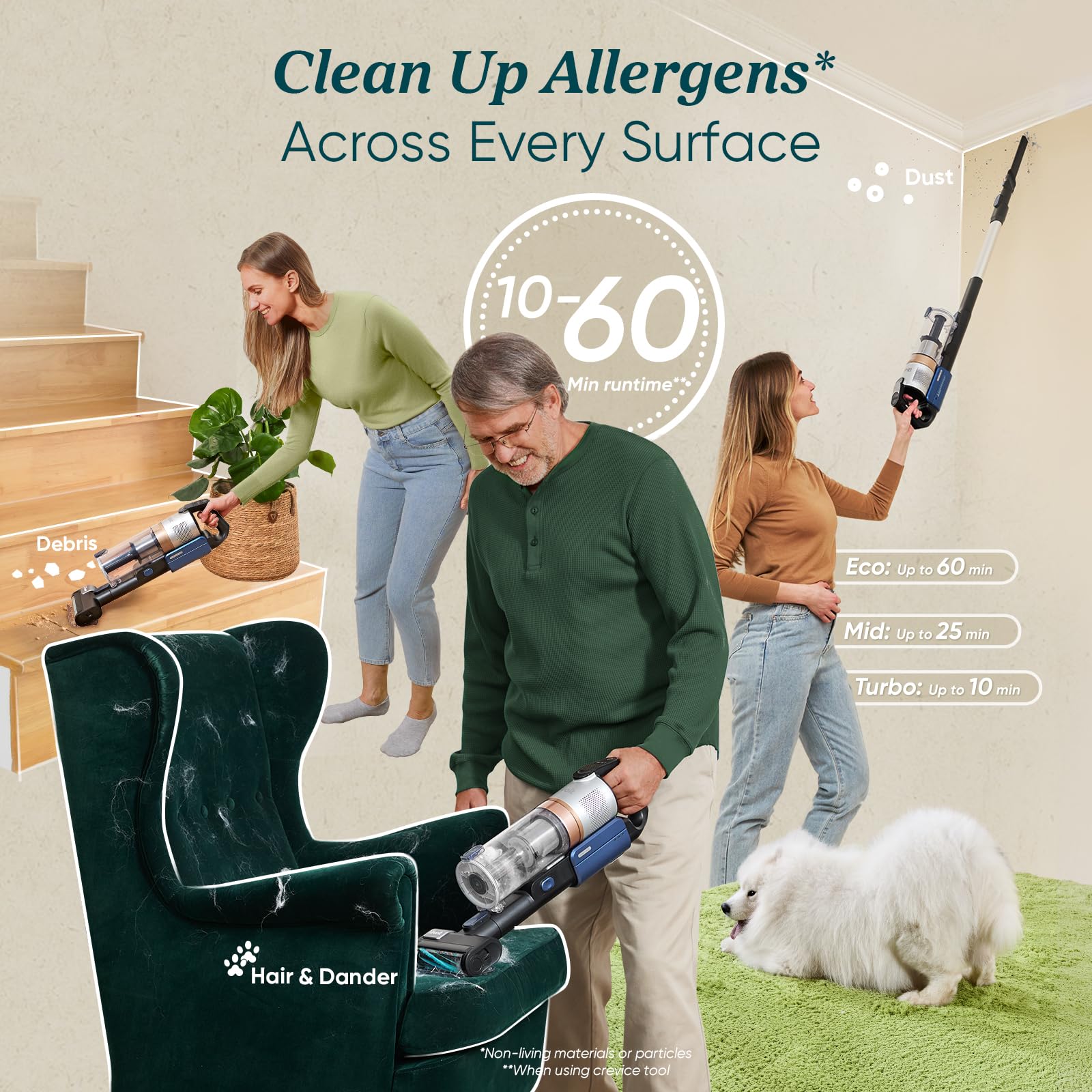 Levoit Cordless Vacuum Cleaner with Tangle Resistant Design