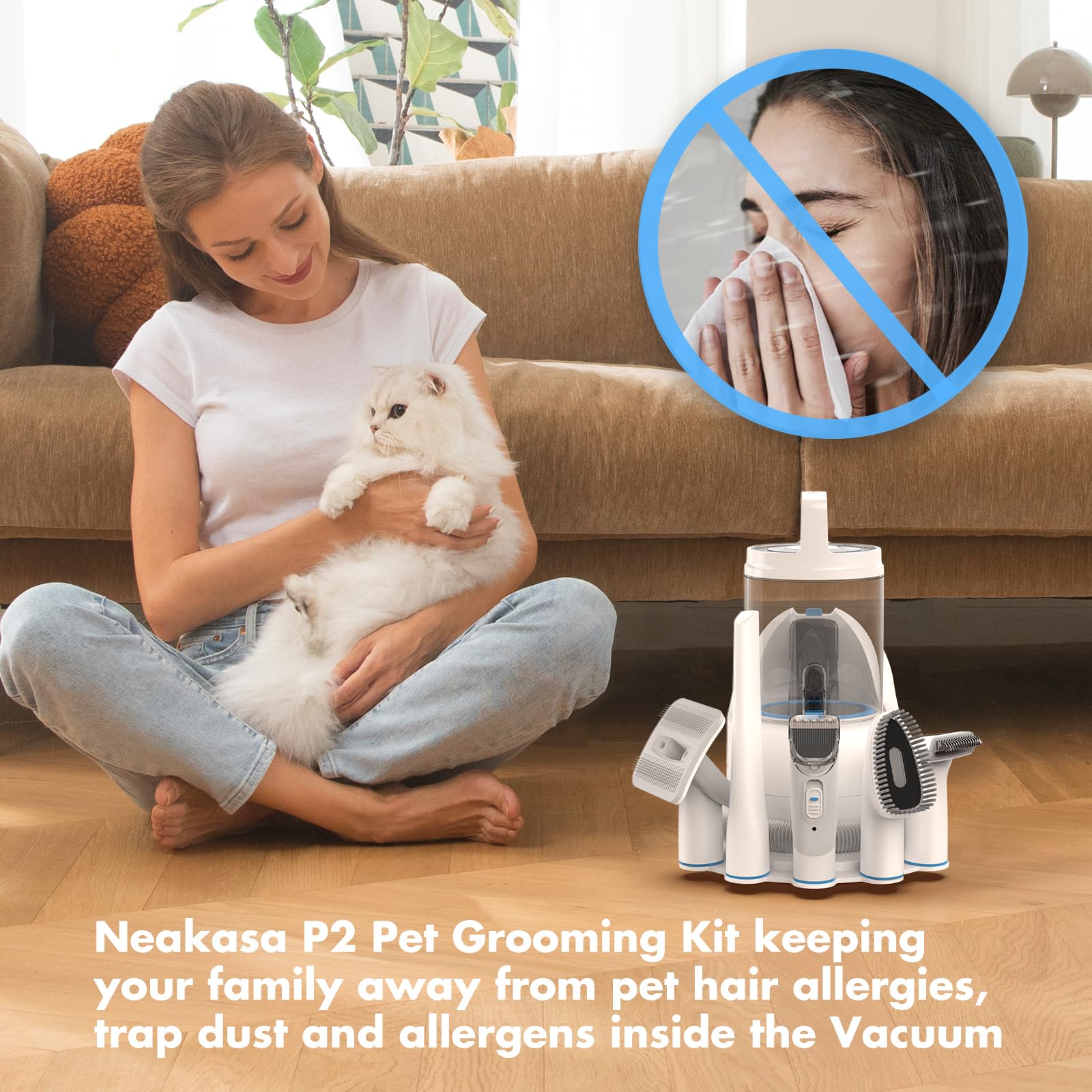 Neakasa P2 Pro Dog Grooming Kit with Vacuum Suction