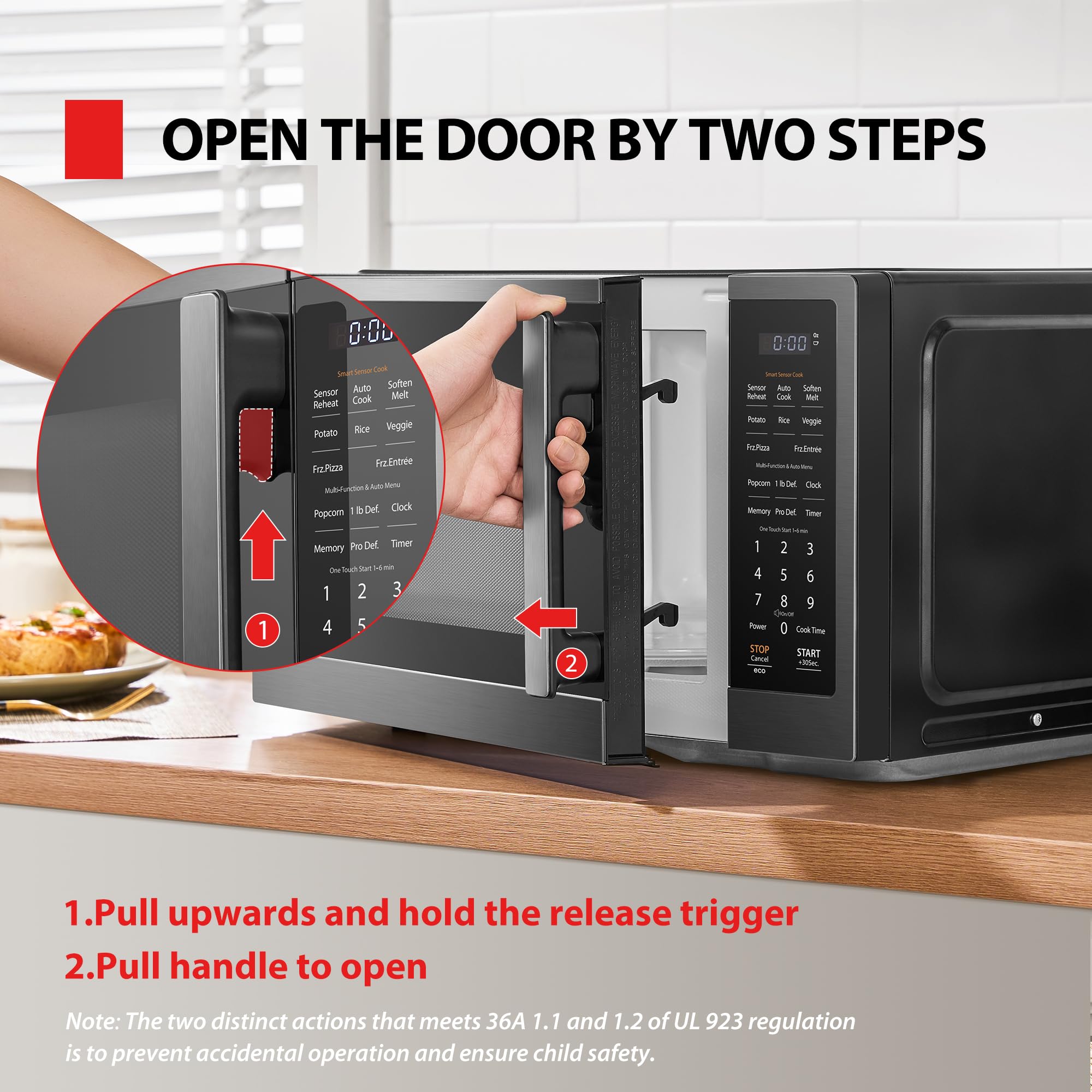Toshiba Small Countertop Microwave with Child Lock Feature