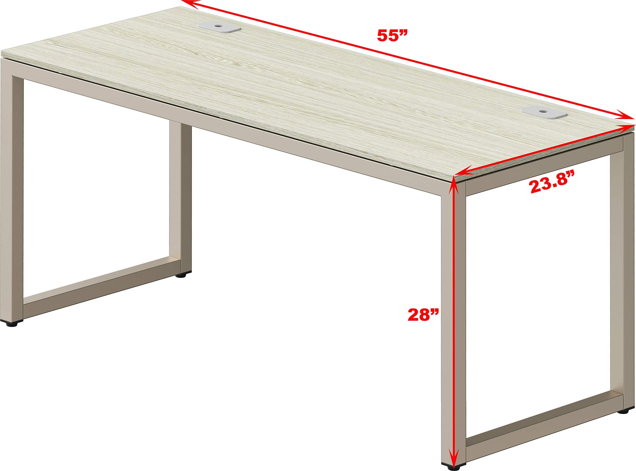 55 Inch Espresso Office Computer Desk for Professionals