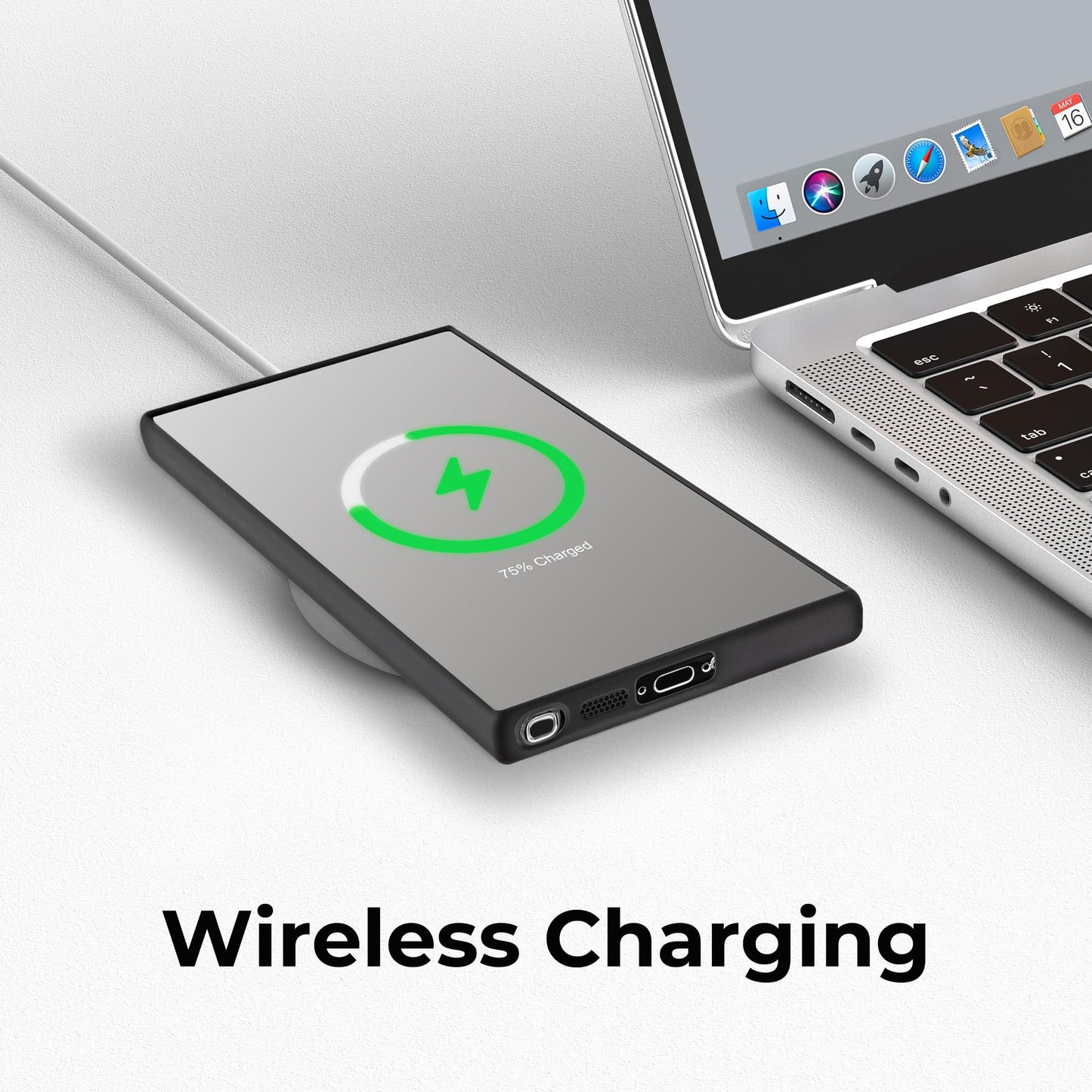 Samsung Galaxy A16 5G Case Black Line Art Floral Rose Pattern Heavy Duty PC