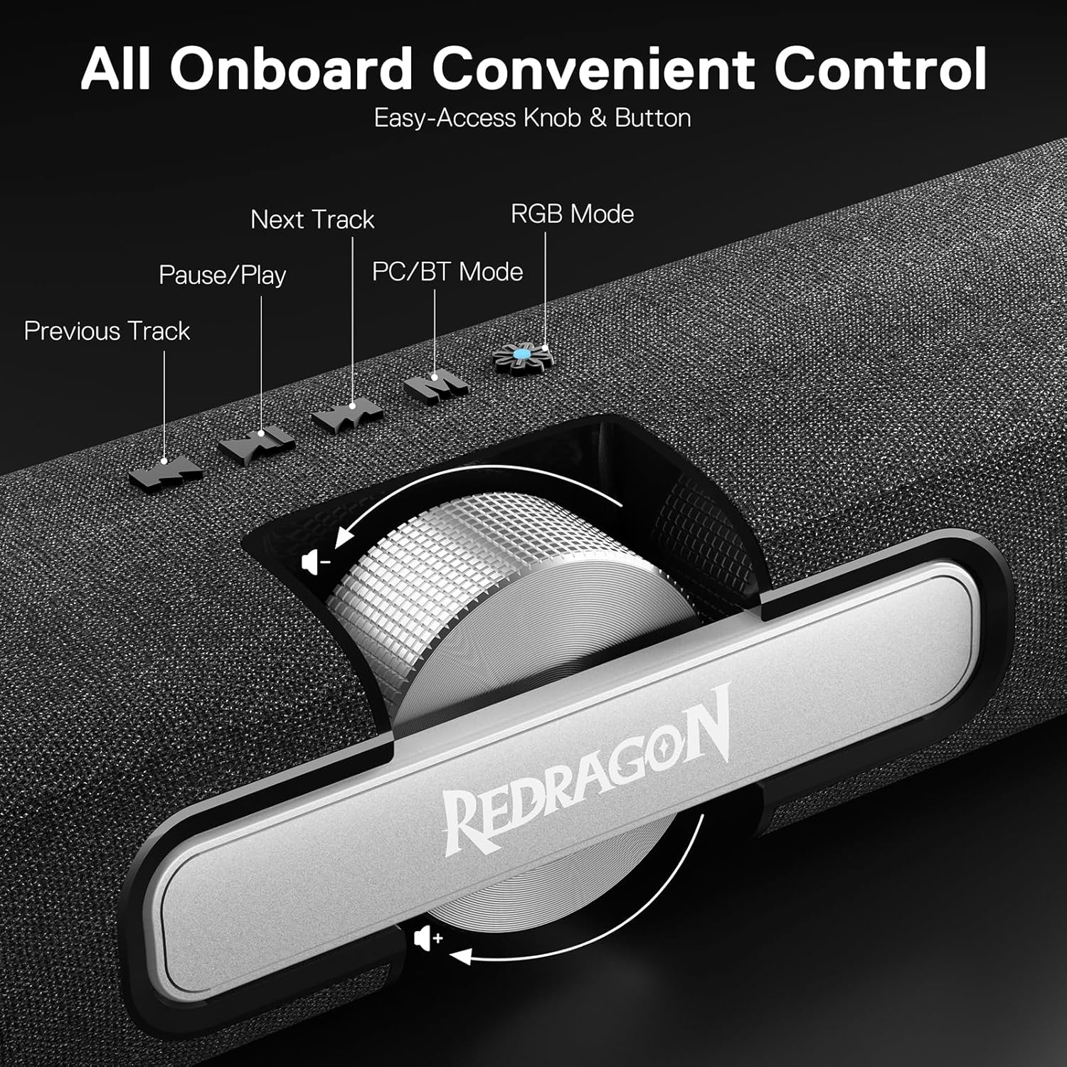 Redragon RGB Bluetooth Speakers with Rich Sound Quality