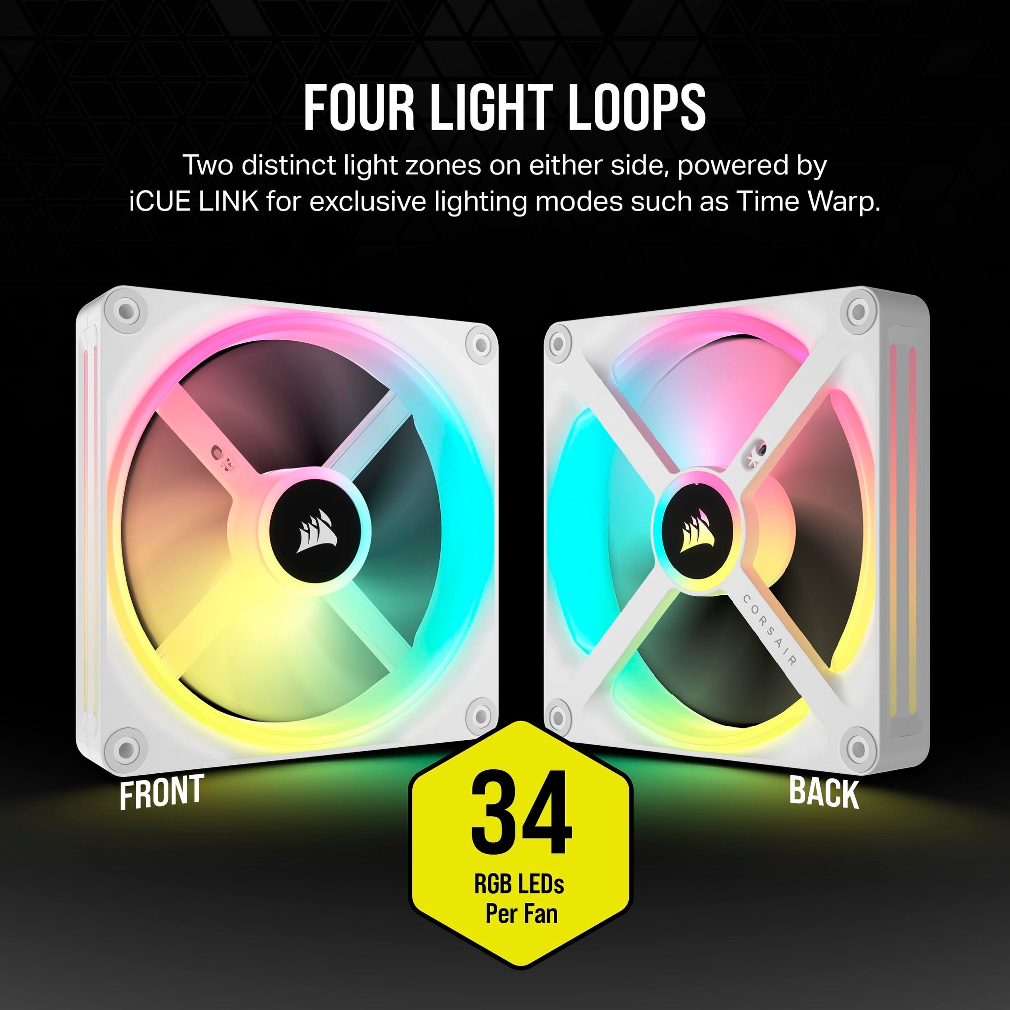 Corsair iCUE LINK QX120 RGB Fan Kit with Magnetic Dome Design