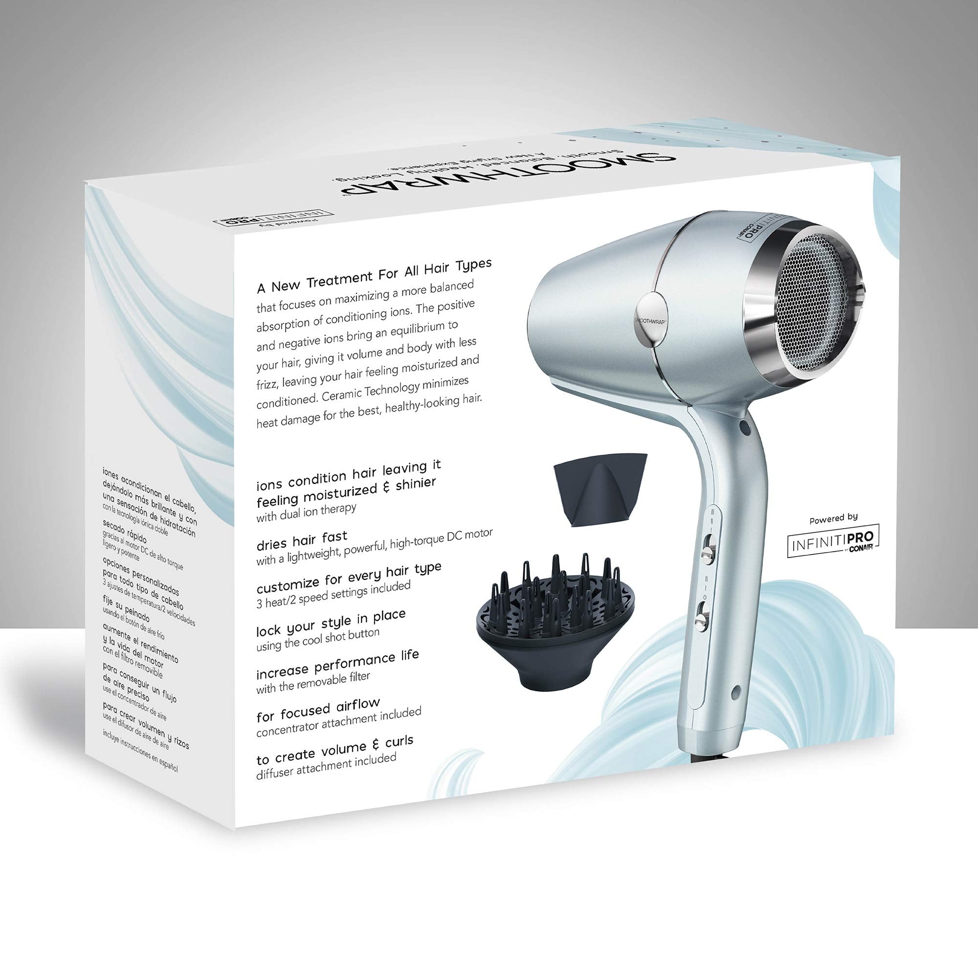 InfinitiPro SmoothWrap Hair Dryer for Frizz-Free Volume