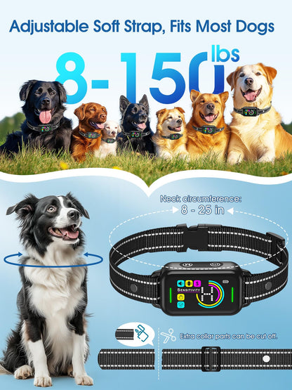 Smart Rechargeable Bark Collar for Dogs with Adjustable Sensitivity