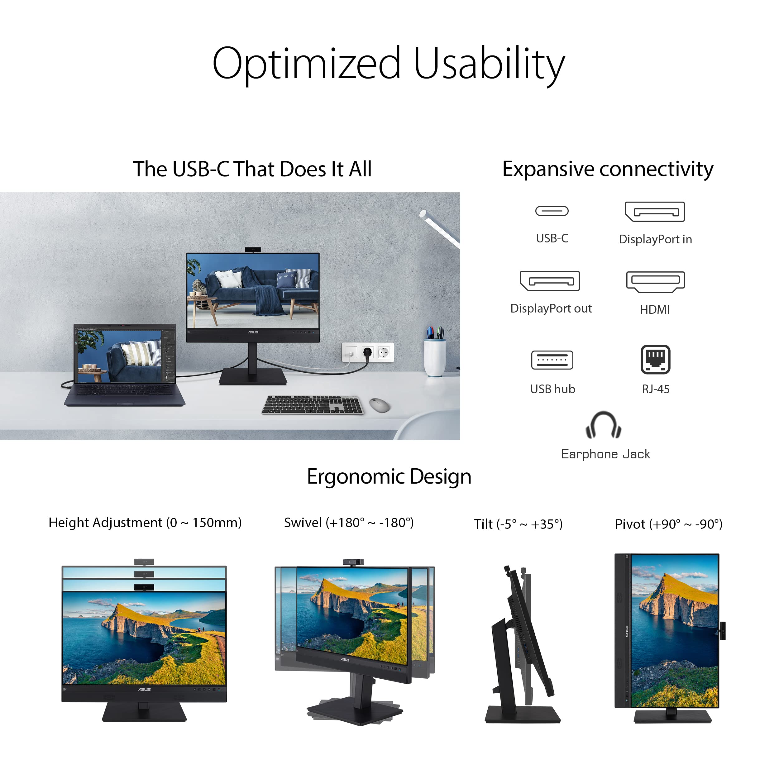 ASUS 23.8 Inch Full HD Monitor with Eye Care Technology