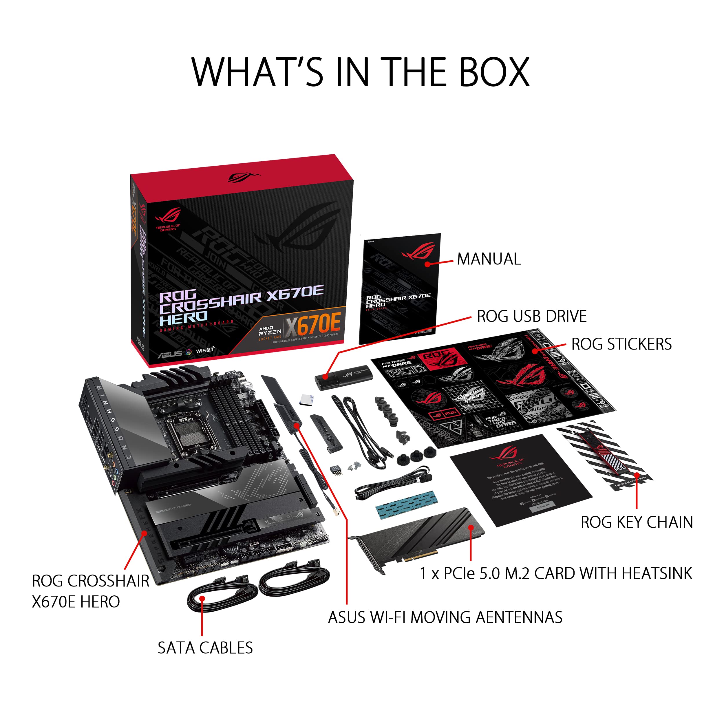 ASUS ROG Crosshair X870E Hero Motherboard with AI Overclocking