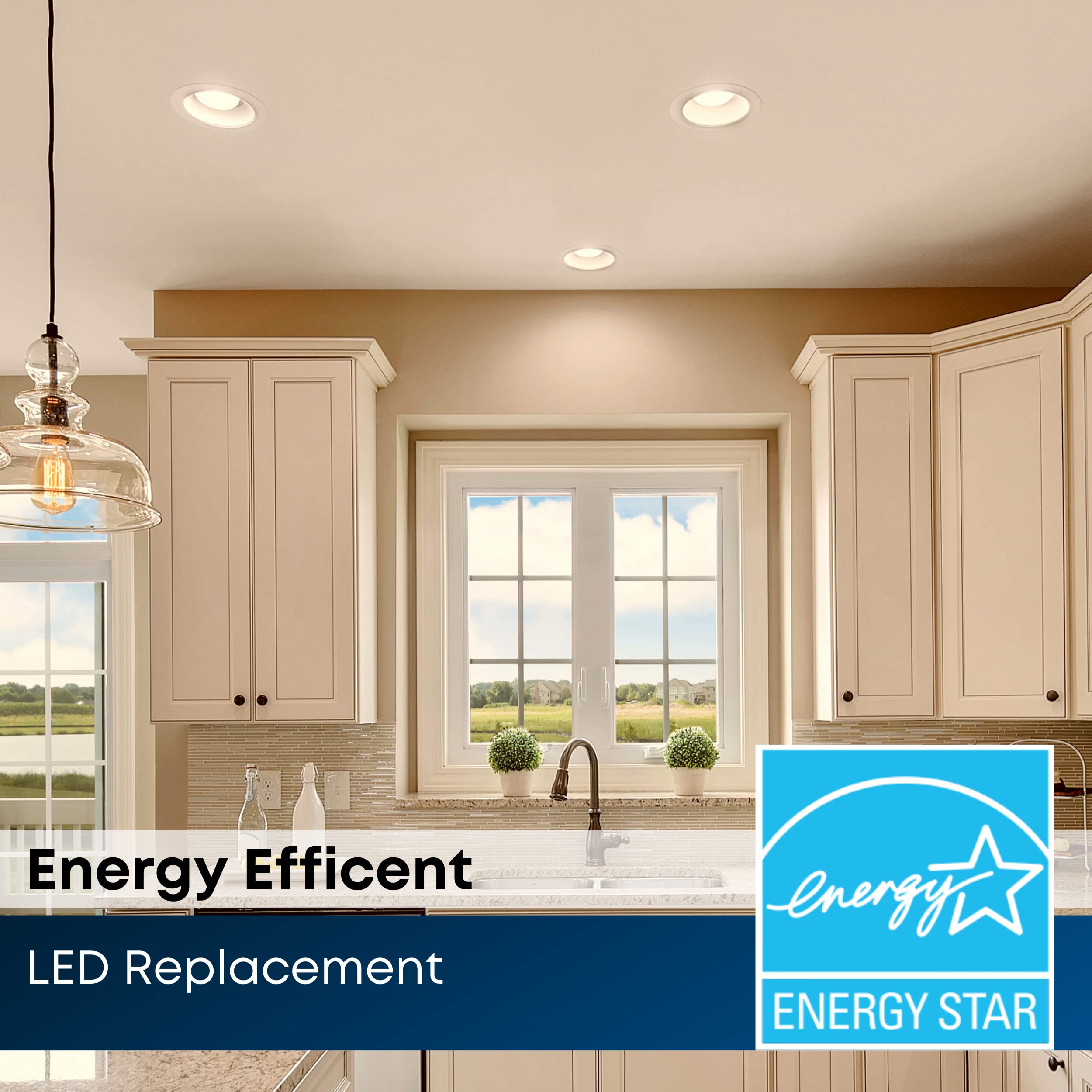 Energy Efficient LED Downlight Retrofit Kit with Adjustable Trim