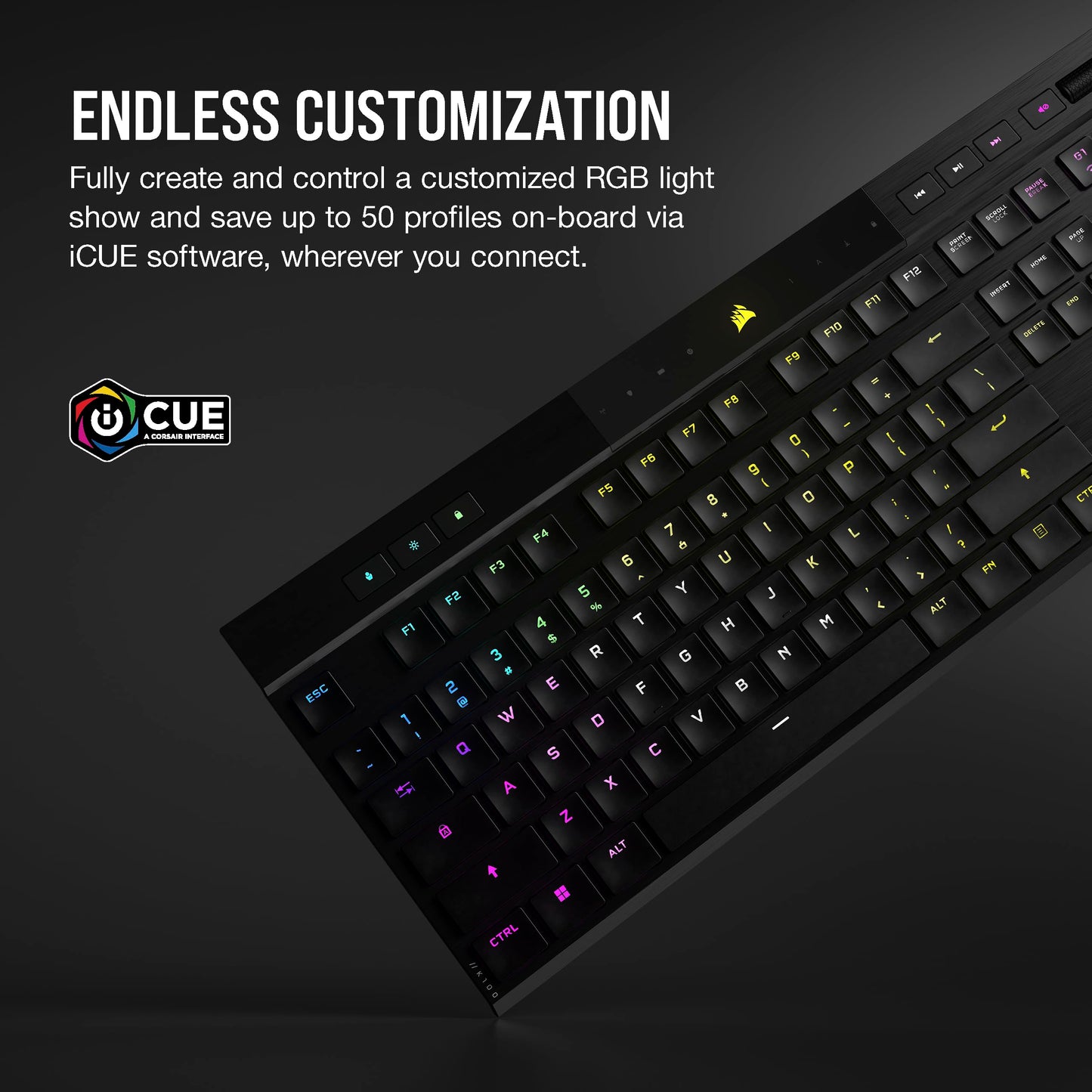 Corsair K100 RGB Gaming Keyboard with Hyper-Processing Technology