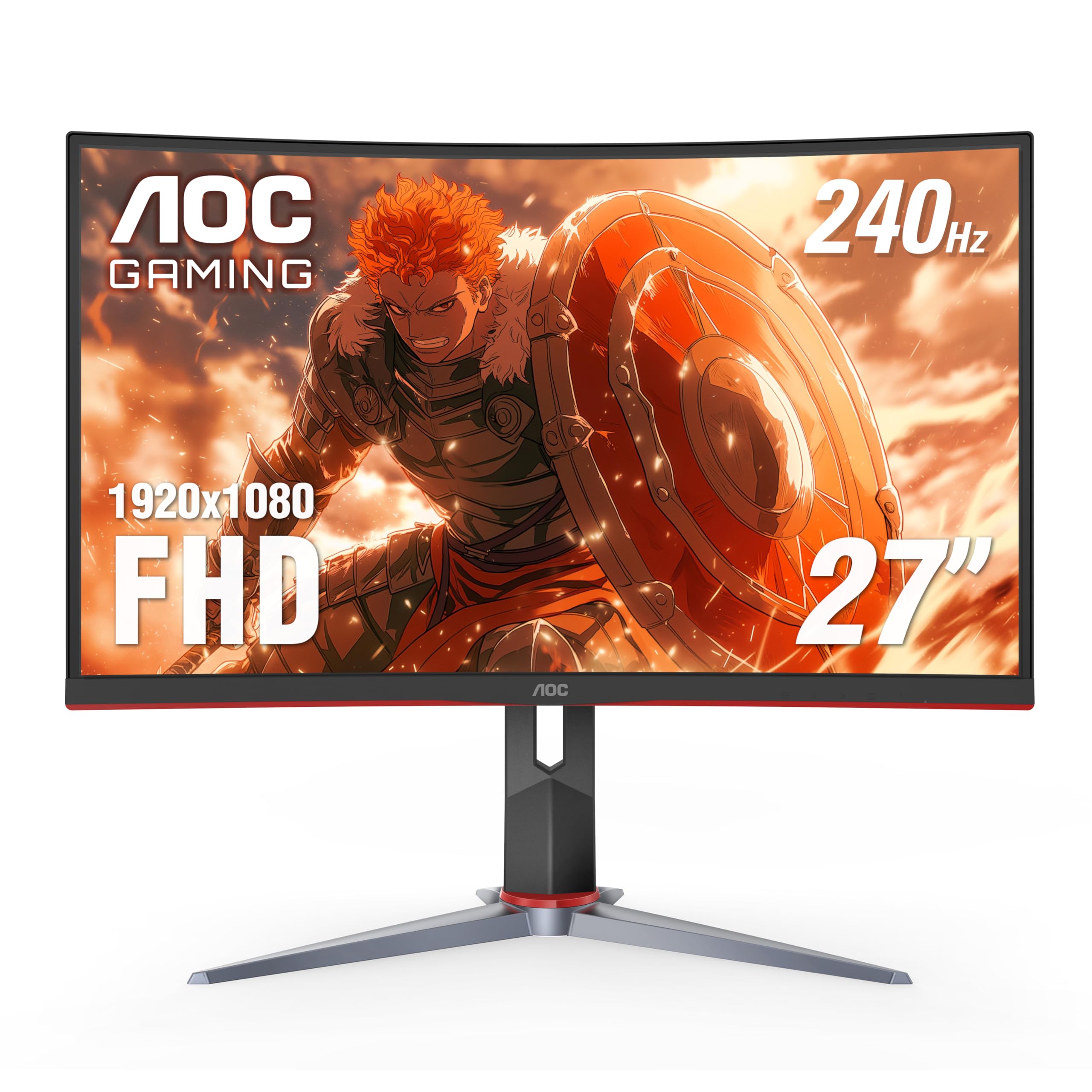 AOC 27 Inch Curved Gaming Monitor with 240Hz Refresh Rate