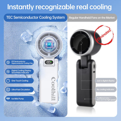 Handheld Portable Fan Ice Cooler 20000 RPM Turbo Purple