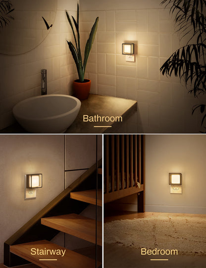 DORESshop LED Night Light 2 Pack Dusk to Dawn Dimmable