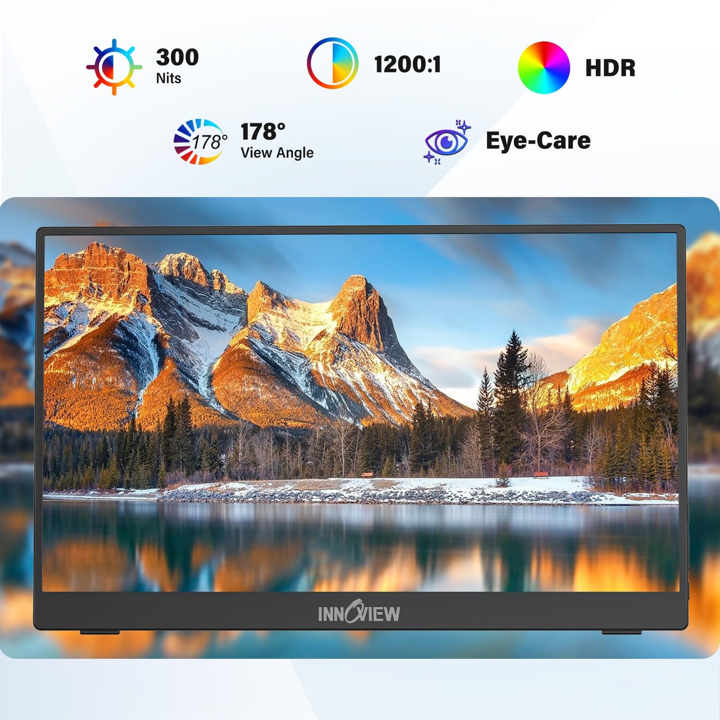InnoView 15 Inch Portable Monitor FHD 1080P HDMI USB C