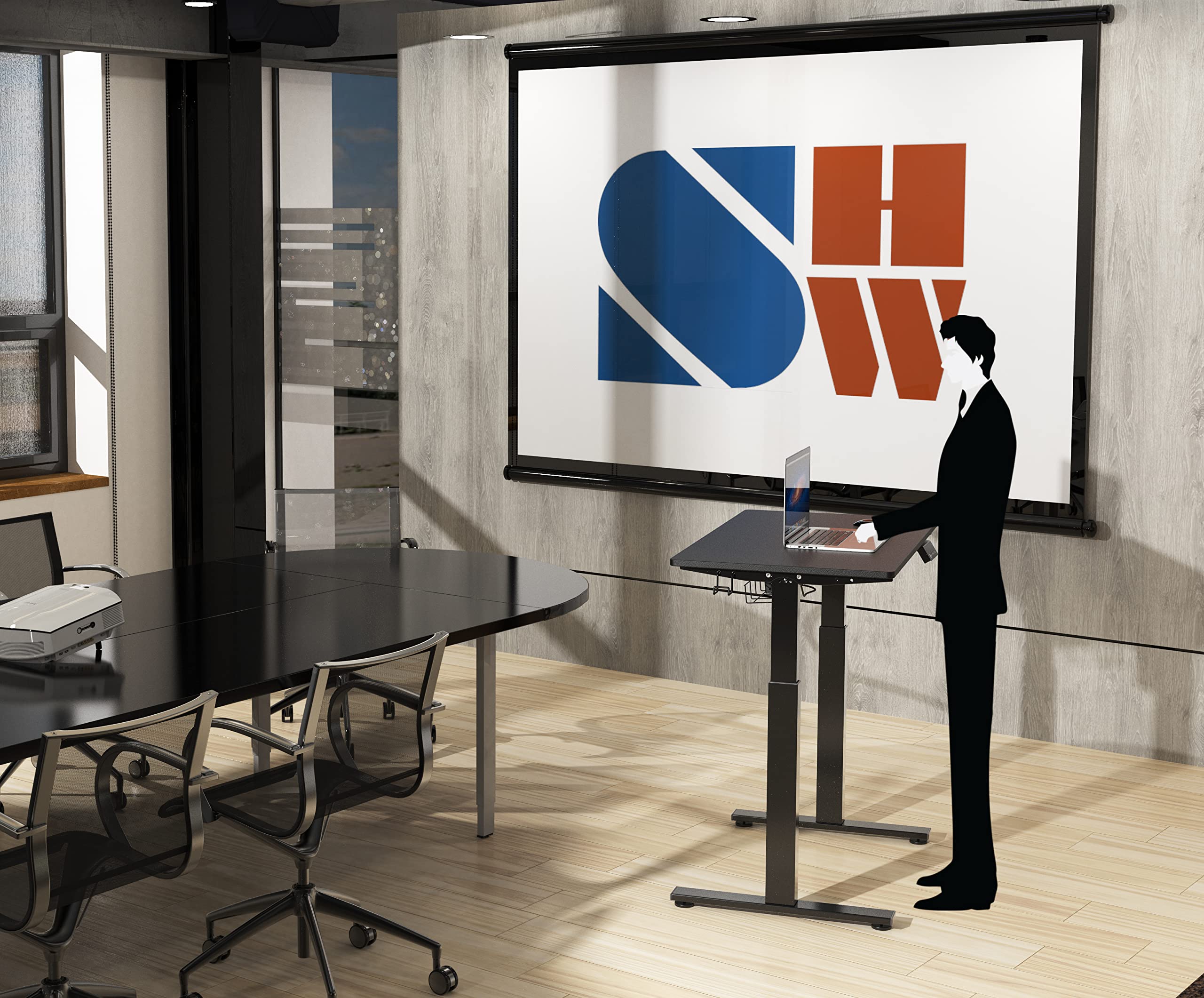 Height Adjustable Standing Desk with Memory Preset Feature