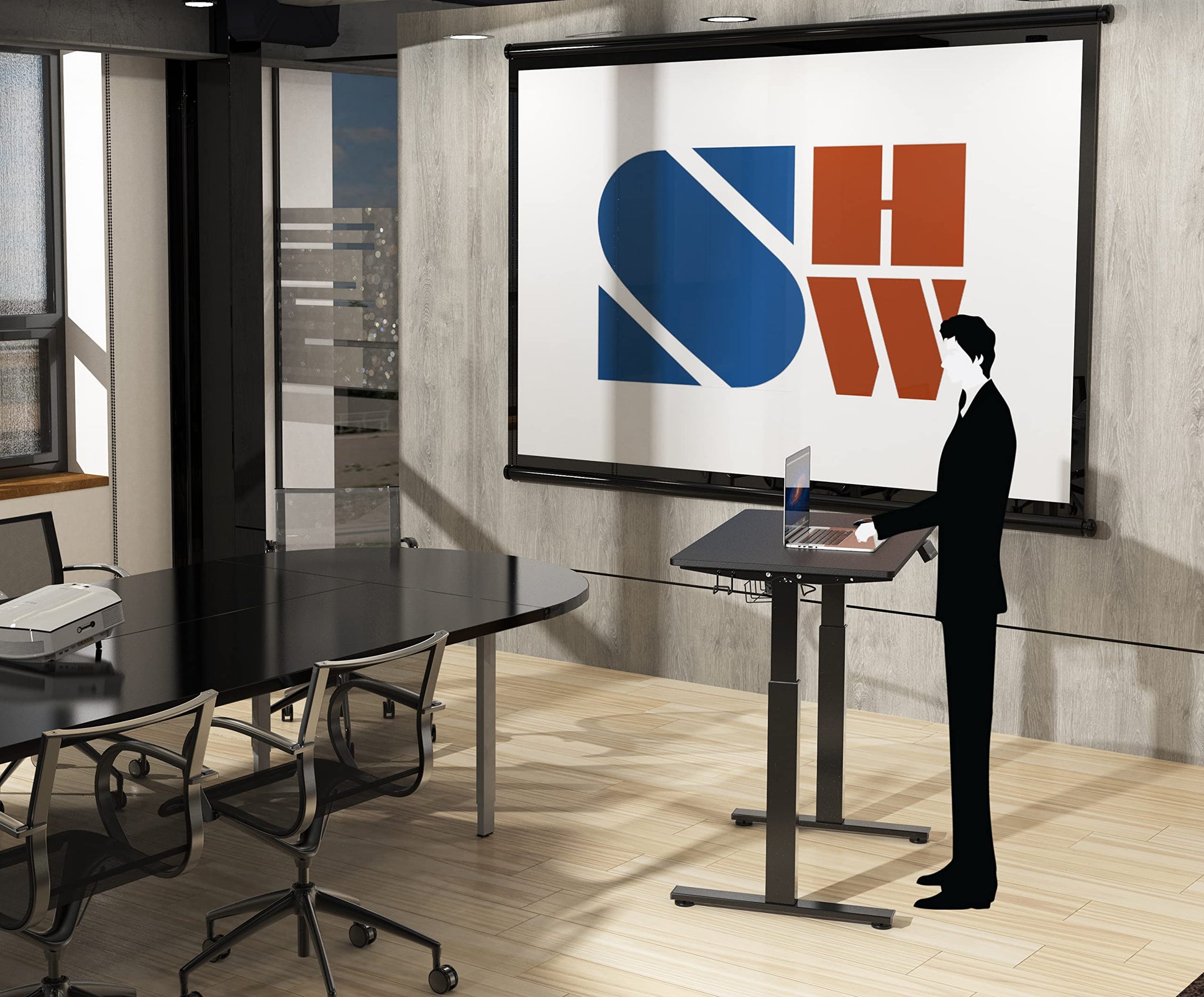 Height Adjustable Standing Desk with Memory Preset Feature