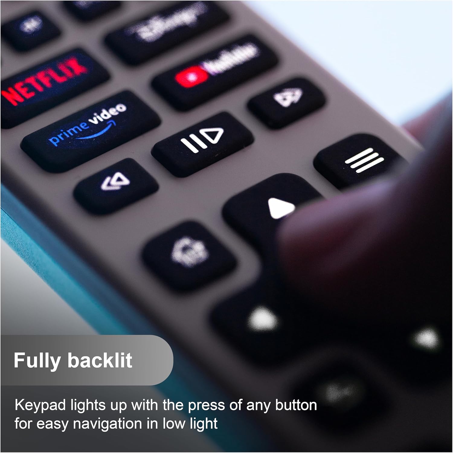 GE Rechargeable Universal TV Remote Control with Backlit Buttons