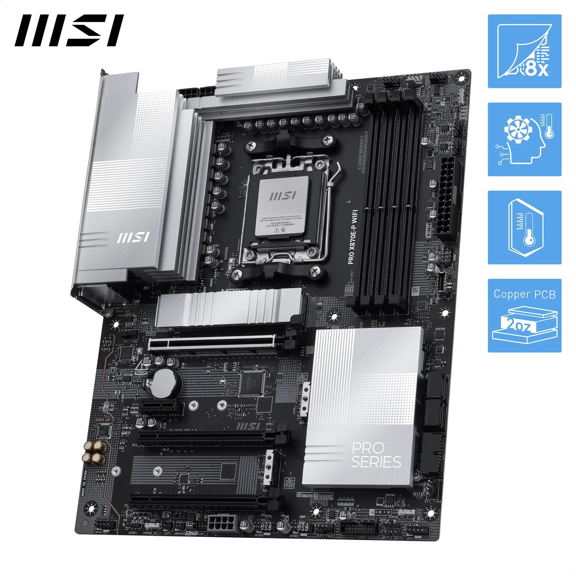 MSI MAG X870 Tomahawk WiFi Gaming Motherboard for AMD Ryzen
