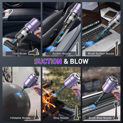 KMM Handheld Car Vacuum Cleaner 9000Pa 120W LED Light