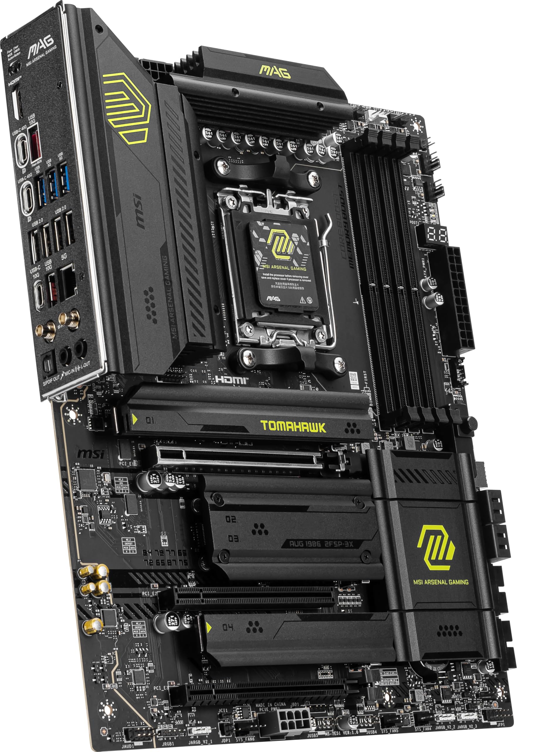 MSI MAG X870 Tomahawk WiFi Gaming Motherboard for AMD Ryzen