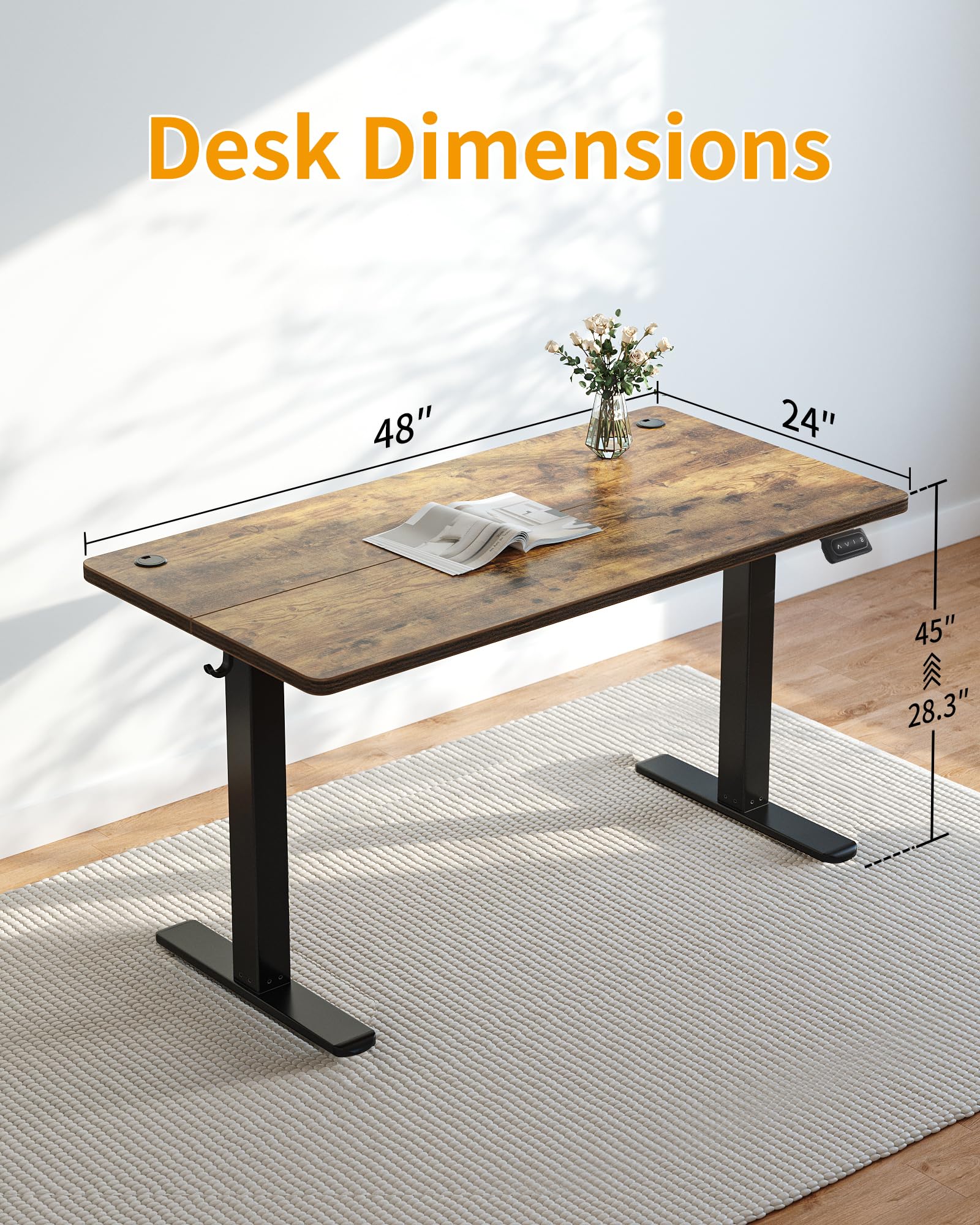 CubiCubi Adjustable Electric Standing Desk for Comfort