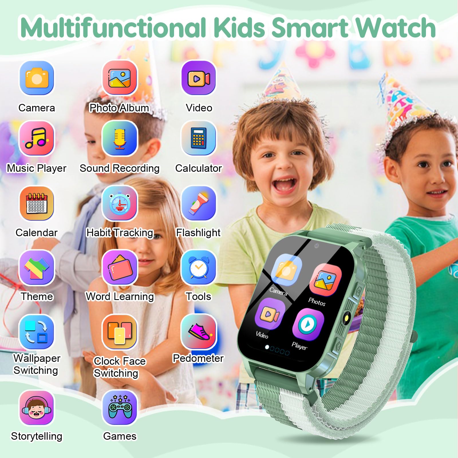 Kids Smartwatch With Educational Games And Camera HD