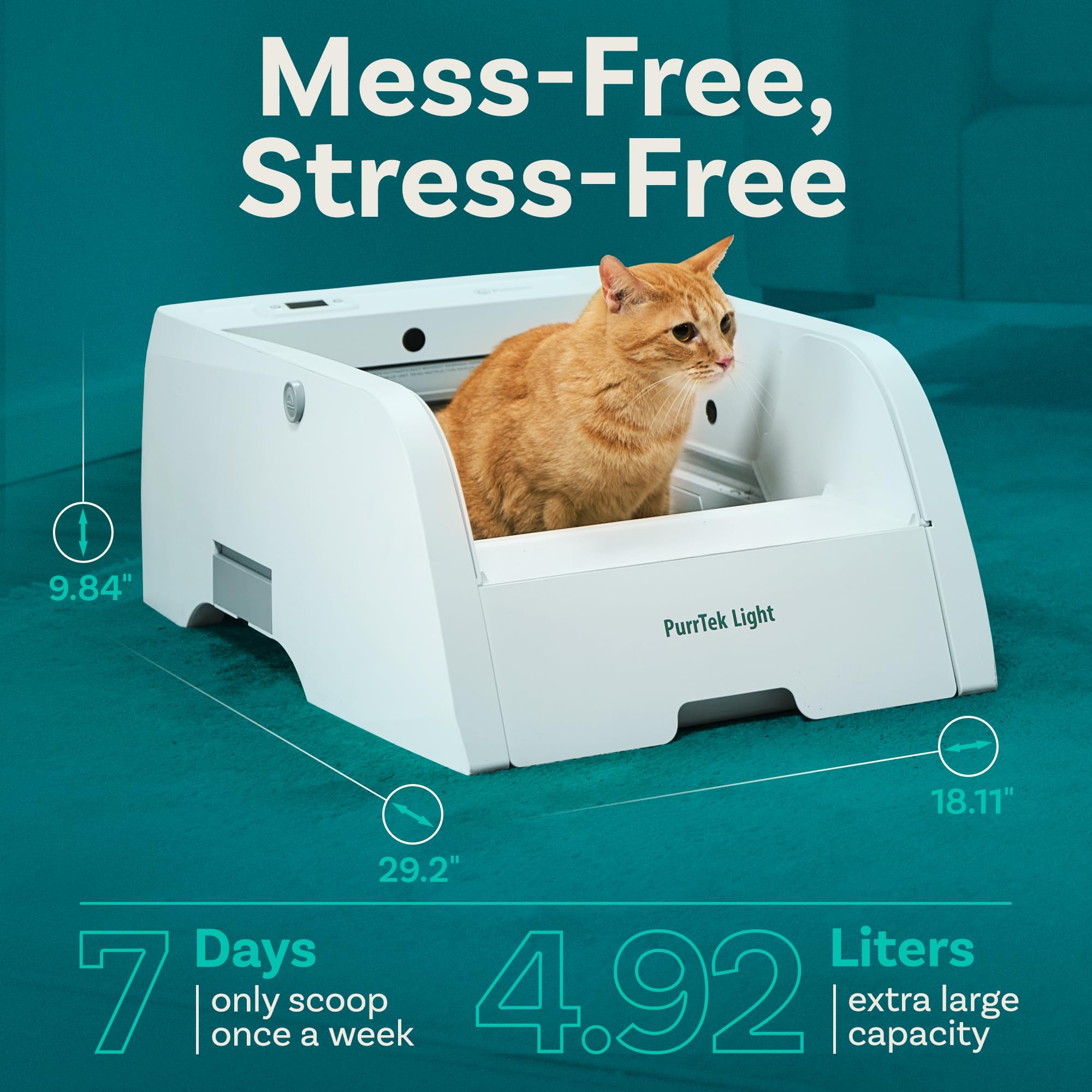 Self Cleaning Litter Box With Smart App Control