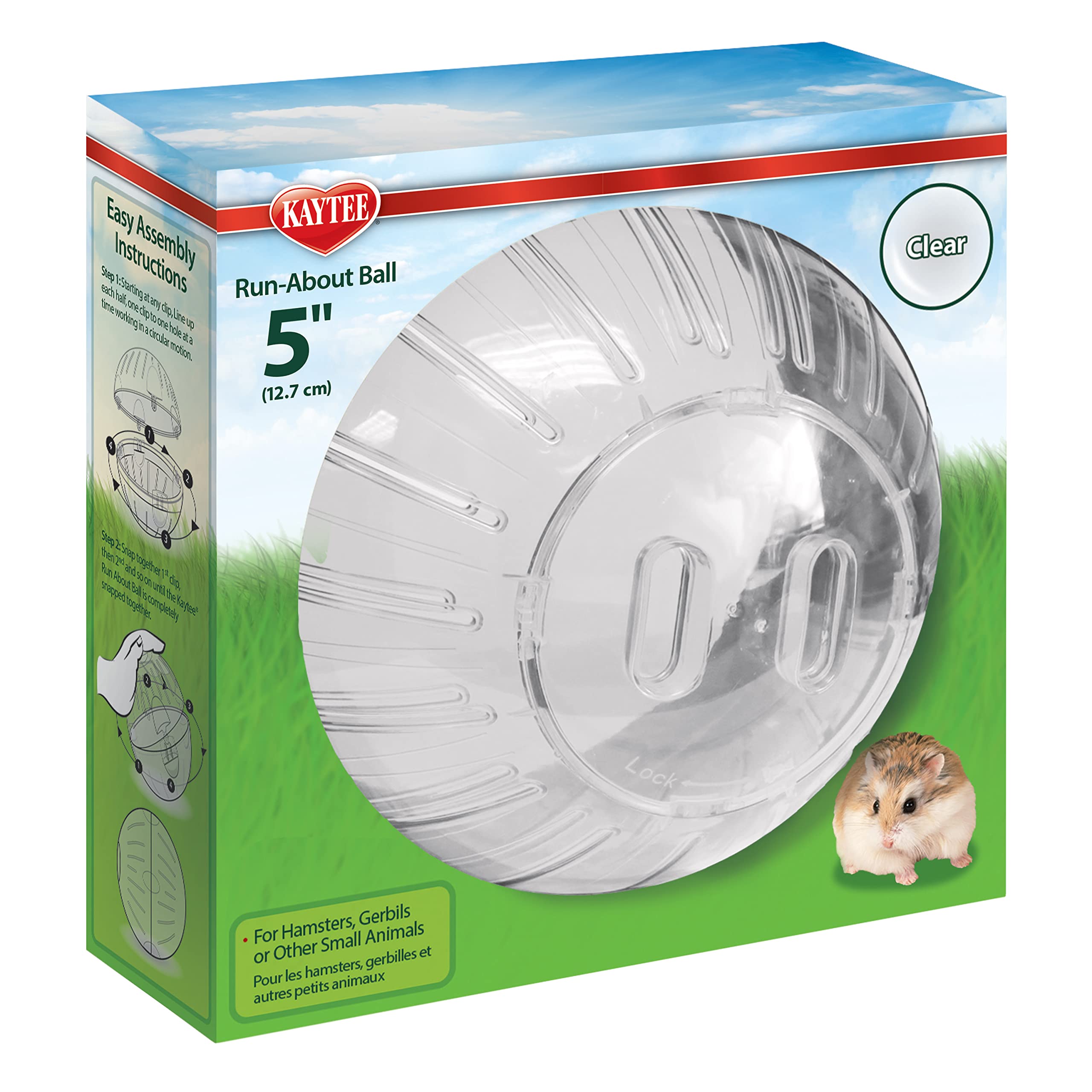 Kaytee 5 Inch Clear Exercise Ball for Dwarf Hamsters