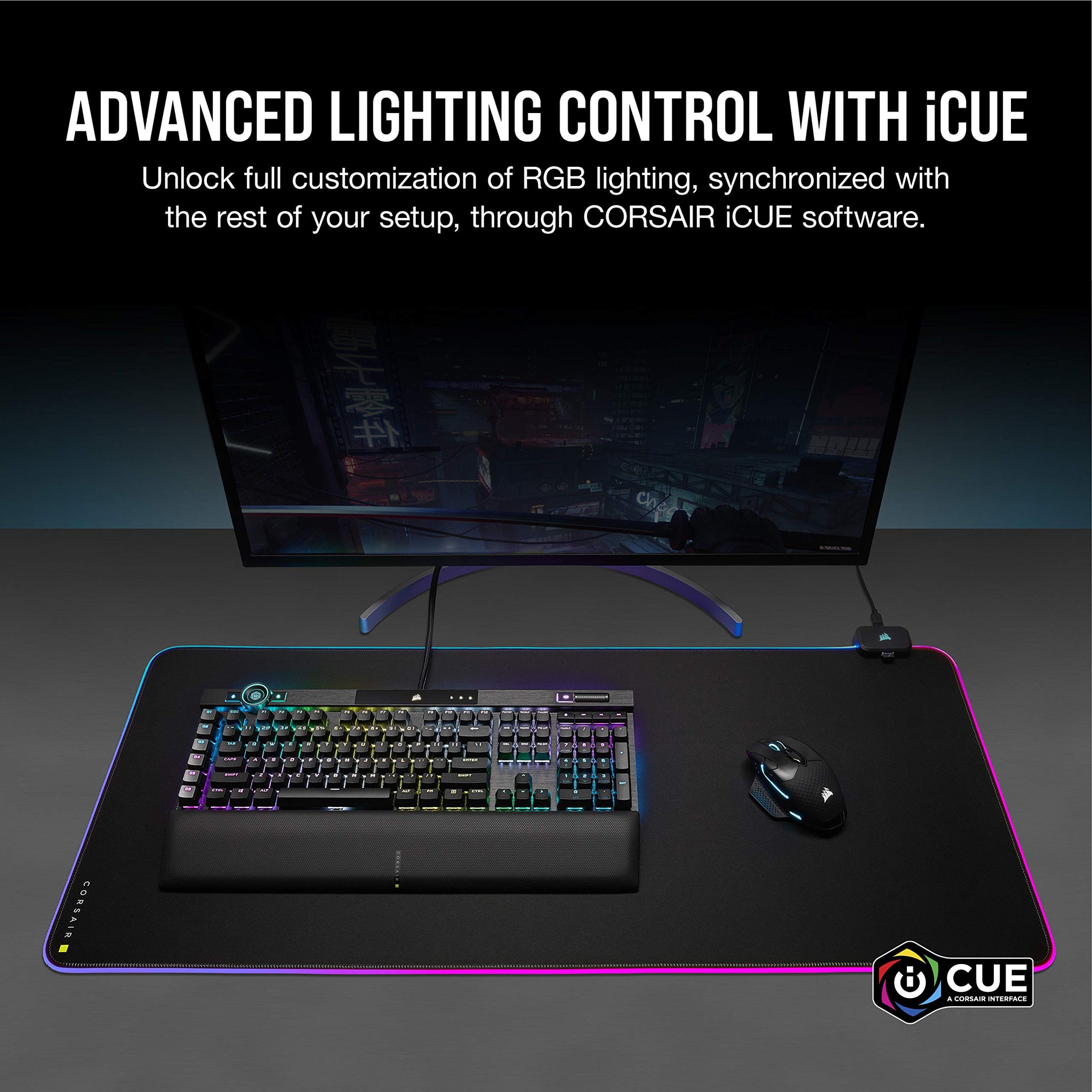 Corsair MM700 RGB Extended Gaming Mouse Pad with USB Hub