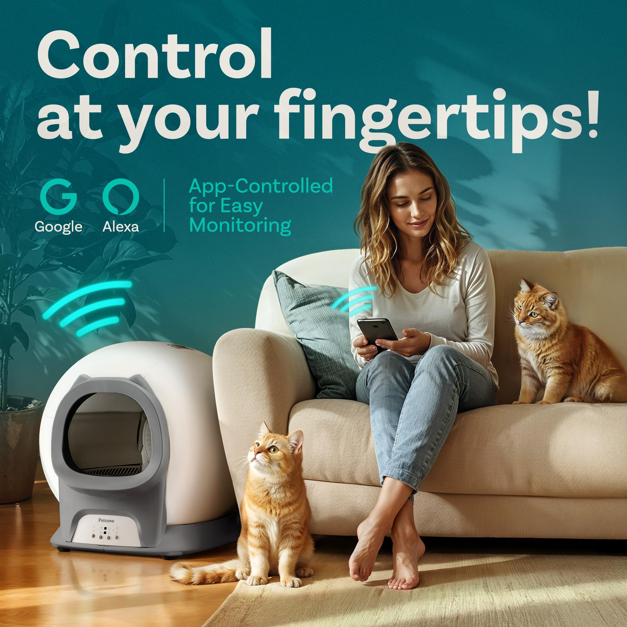 Self Cleaning Litter Box with App Control