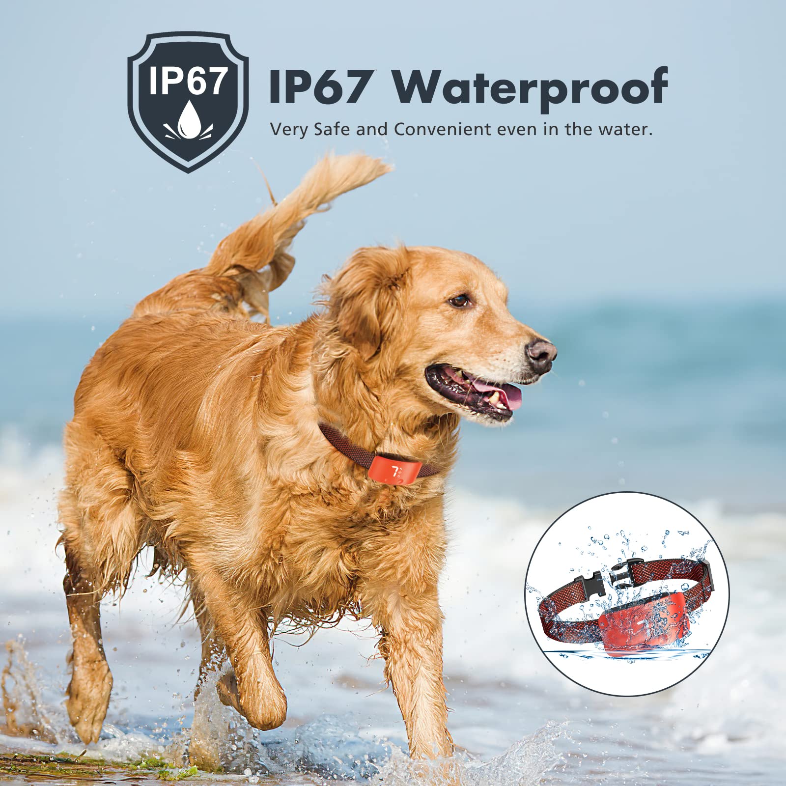 Rechargeable Anti Barking Collar for Dogs with Adjustable Sensitivity