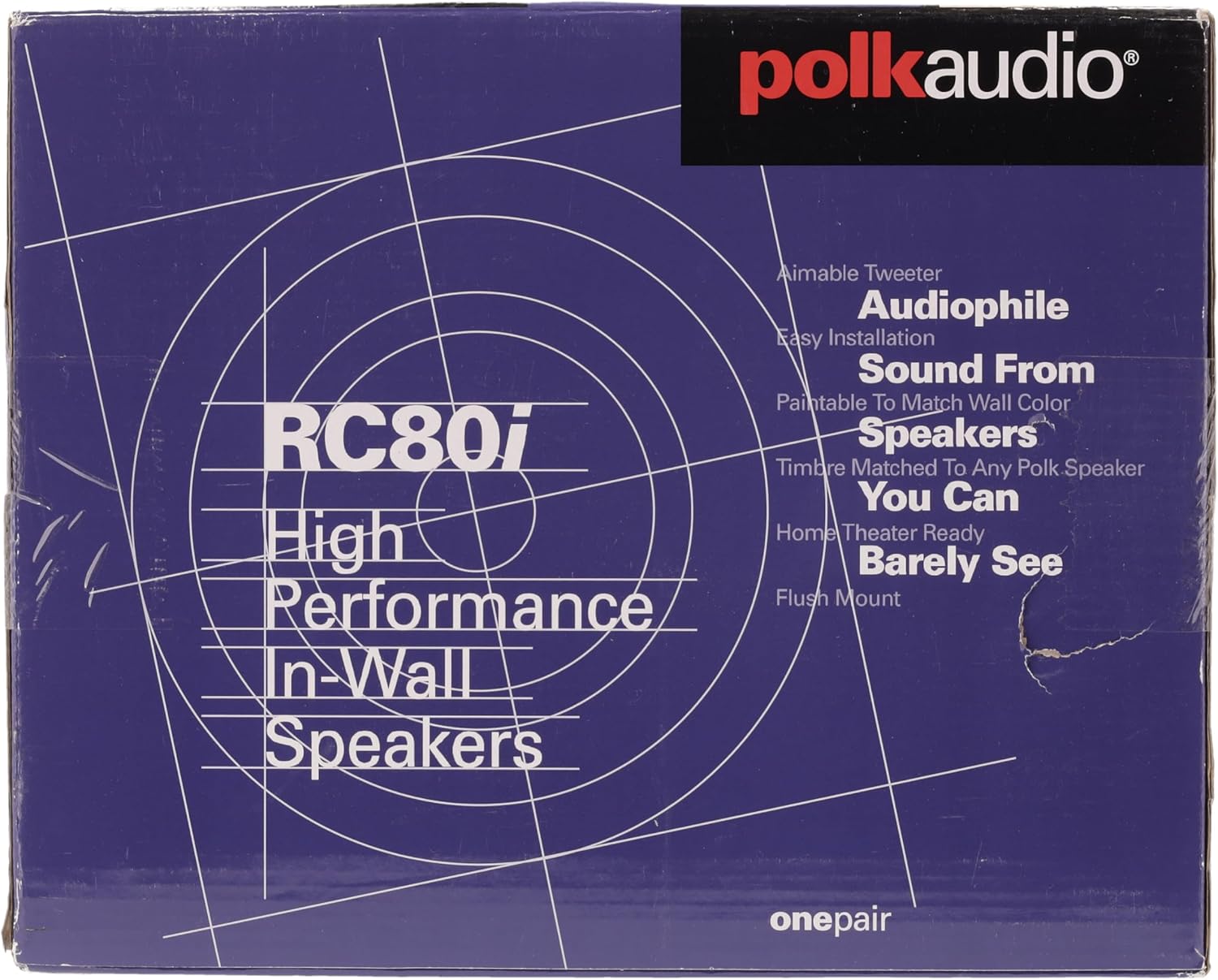 Polk Audio RC80i In Ceiling Speakers with Immersive Sound
