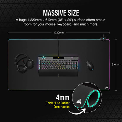 Corsair MM700 RGB Extended Gaming Mouse Pad with USB Hub