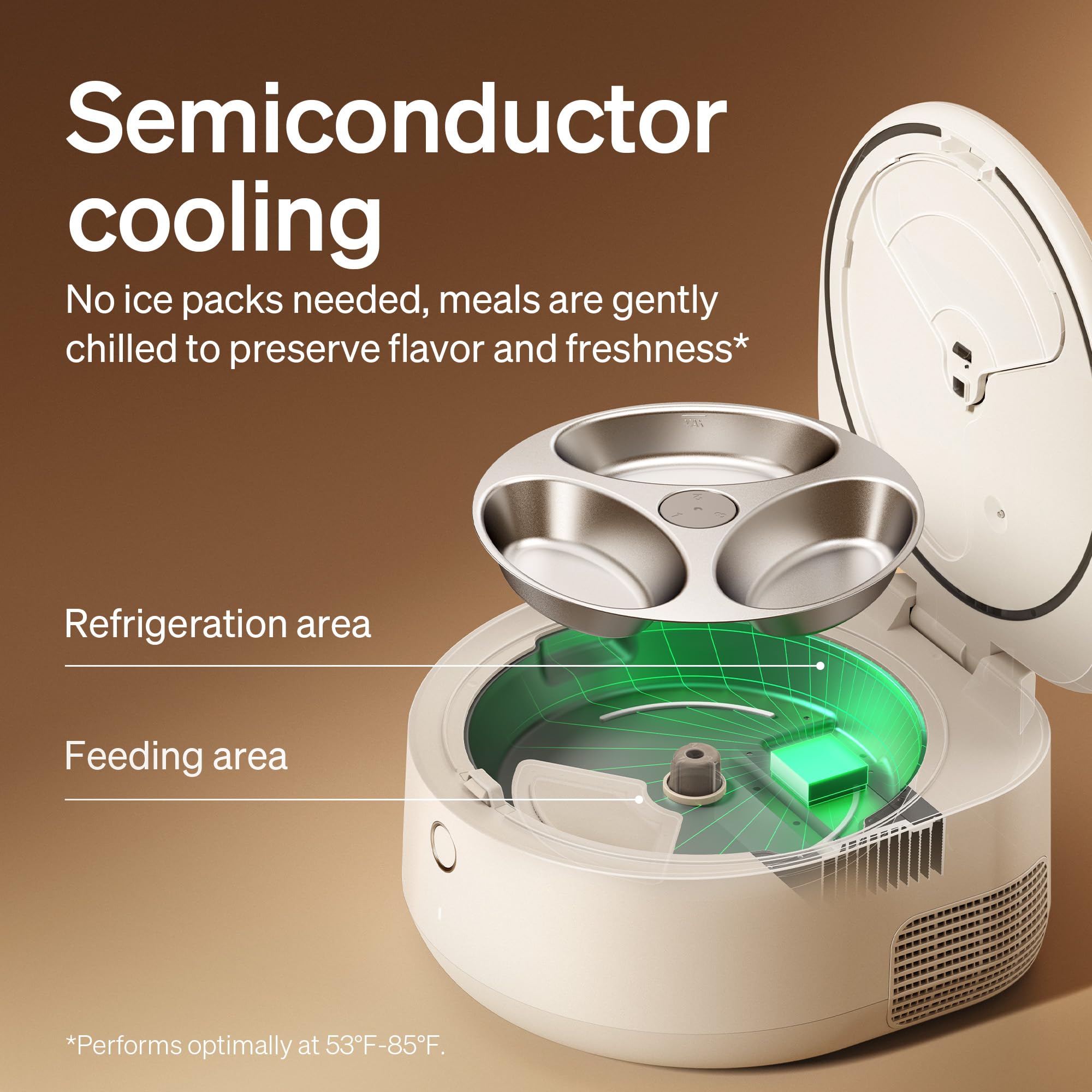 Automatic Cat Feeder with Refrigerated Fresh Meals