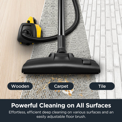 Eureka 3670M Canister Vacuum Lightweight For Carpets Yellow