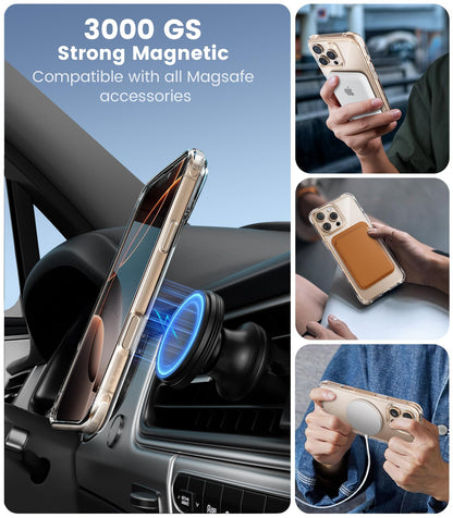 Mkeke Clear Case for iPhone 17 Pro Max Shockproof Bumper