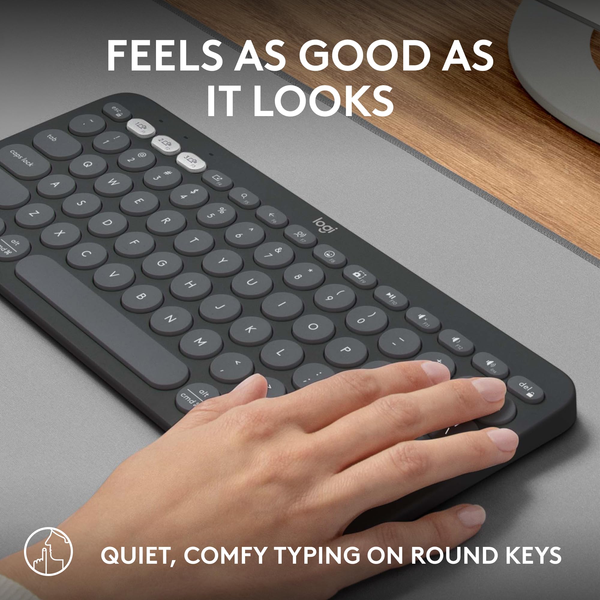 Logitech Pebble K380s Bluetooth Keyboard Slim Portable Design