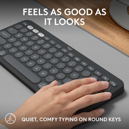 Logitech Pebble K380s Bluetooth Keyboard Slim Portable Design