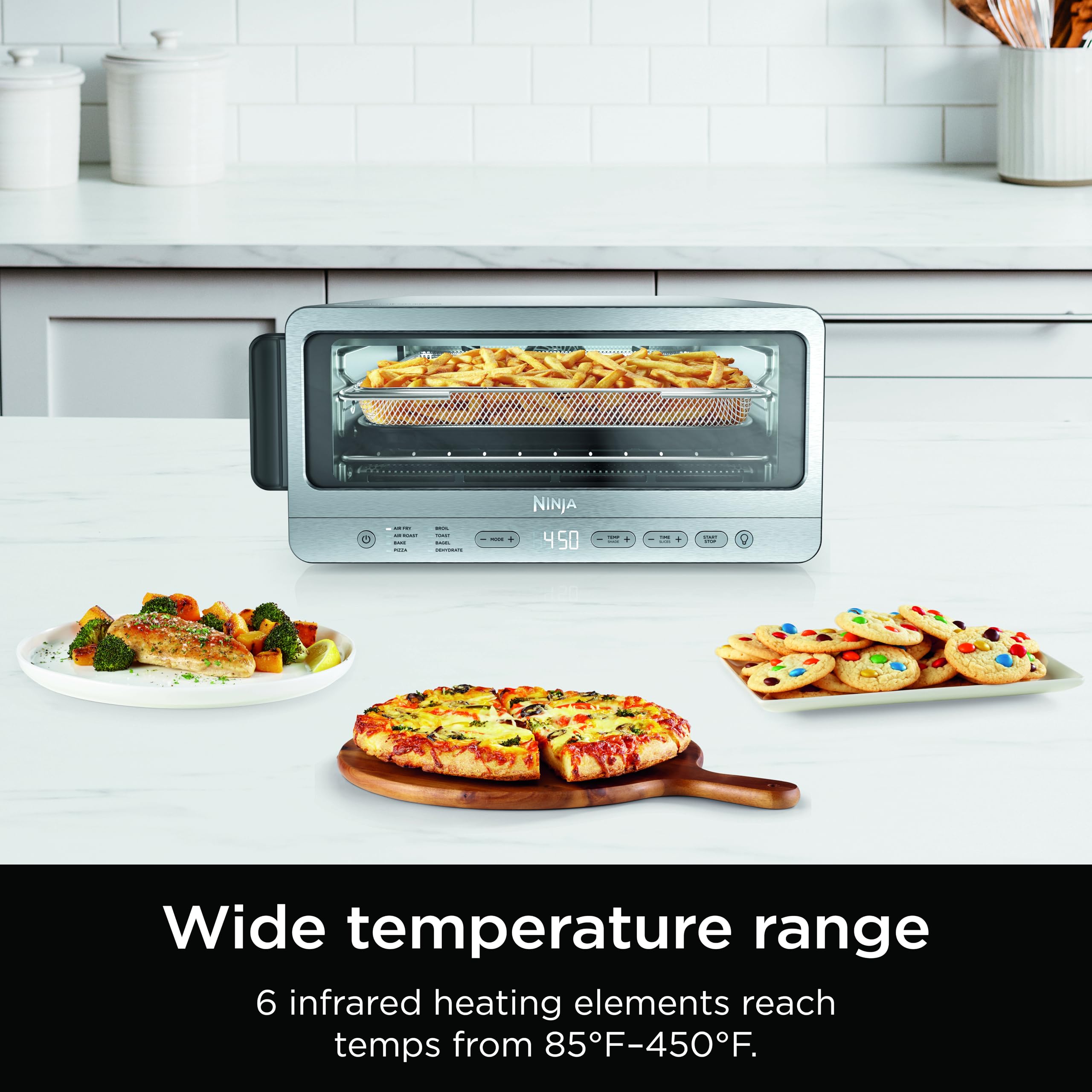 Ninja Flip Toaster Oven and Air Fryer Space Saving Design